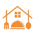 Signet des Mainzer Küchenstudios: Haus mit Besteck